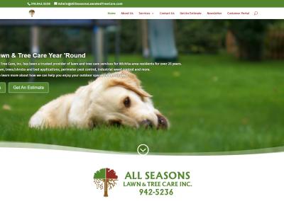 All Seasons Lawn and Tree Care website designed and created by Calculated Creative. Explore it at AllSeasonsLawnAndTreeCare.com
